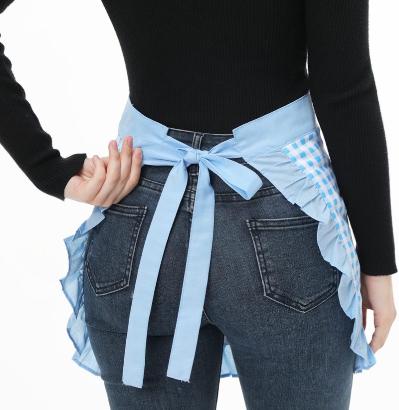 Love Potato Waist Apron with Pockets, Fashion Kitchen Cooking Restaurant Bistro Half Aprons for Girl Woman - Image 3